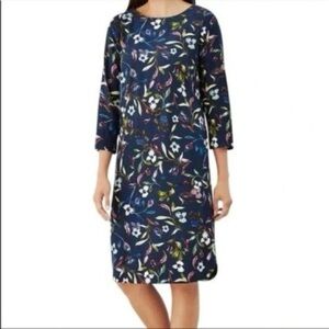 NWT JJill Floral Print Shift Dress- Tall Small